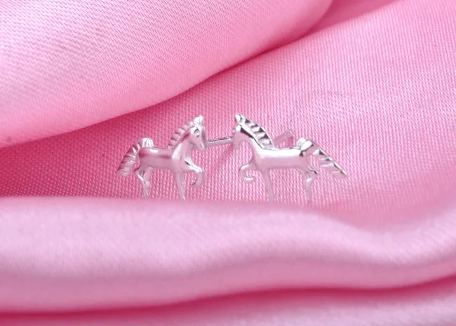 925 Sterling Silver Horse Earings