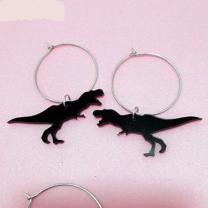 Dinosaur Hoop Earings