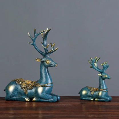 Pair of Reindeer Statues