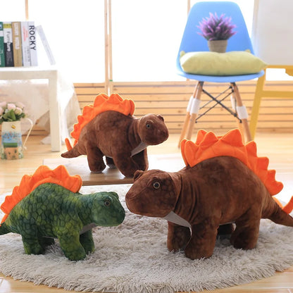 T-Rex & Stego Stuffed Animals