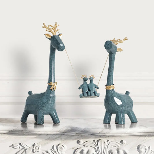 Handmade Nordic Stag Figurines