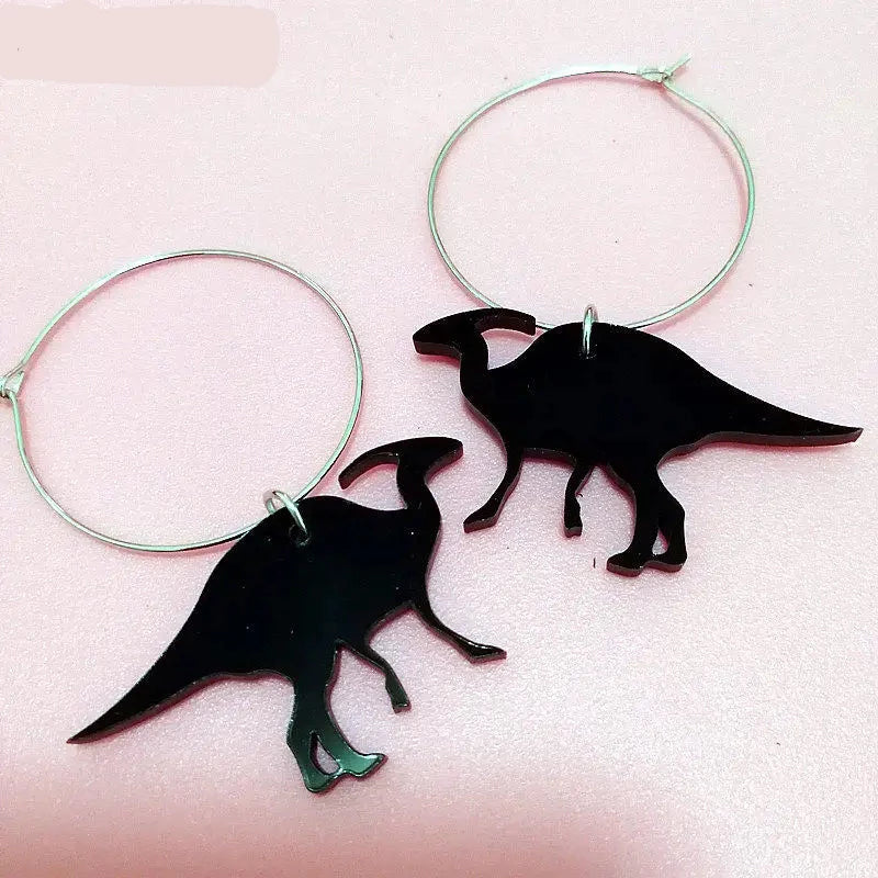 Dinosaur Hoop Earings