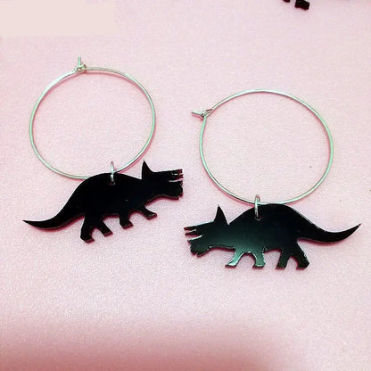 Dinosaur Hoop Earings