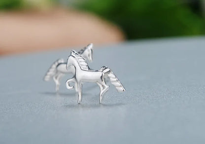 925 Sterling Silver Horse Earings