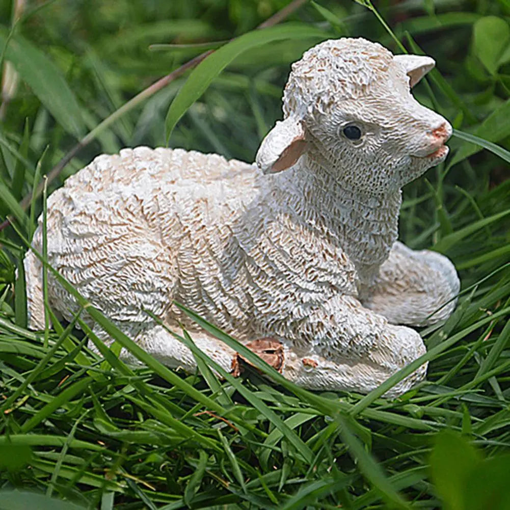 Small Outdoor Sheep Figurine