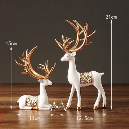 Pair of Reindeer Statues