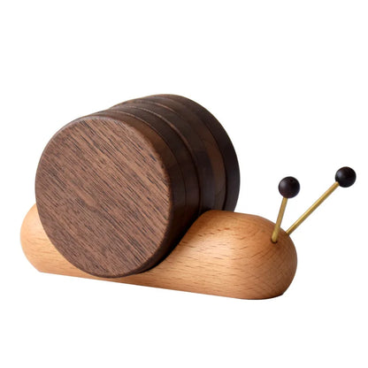 Black Walnut Snail Coasters