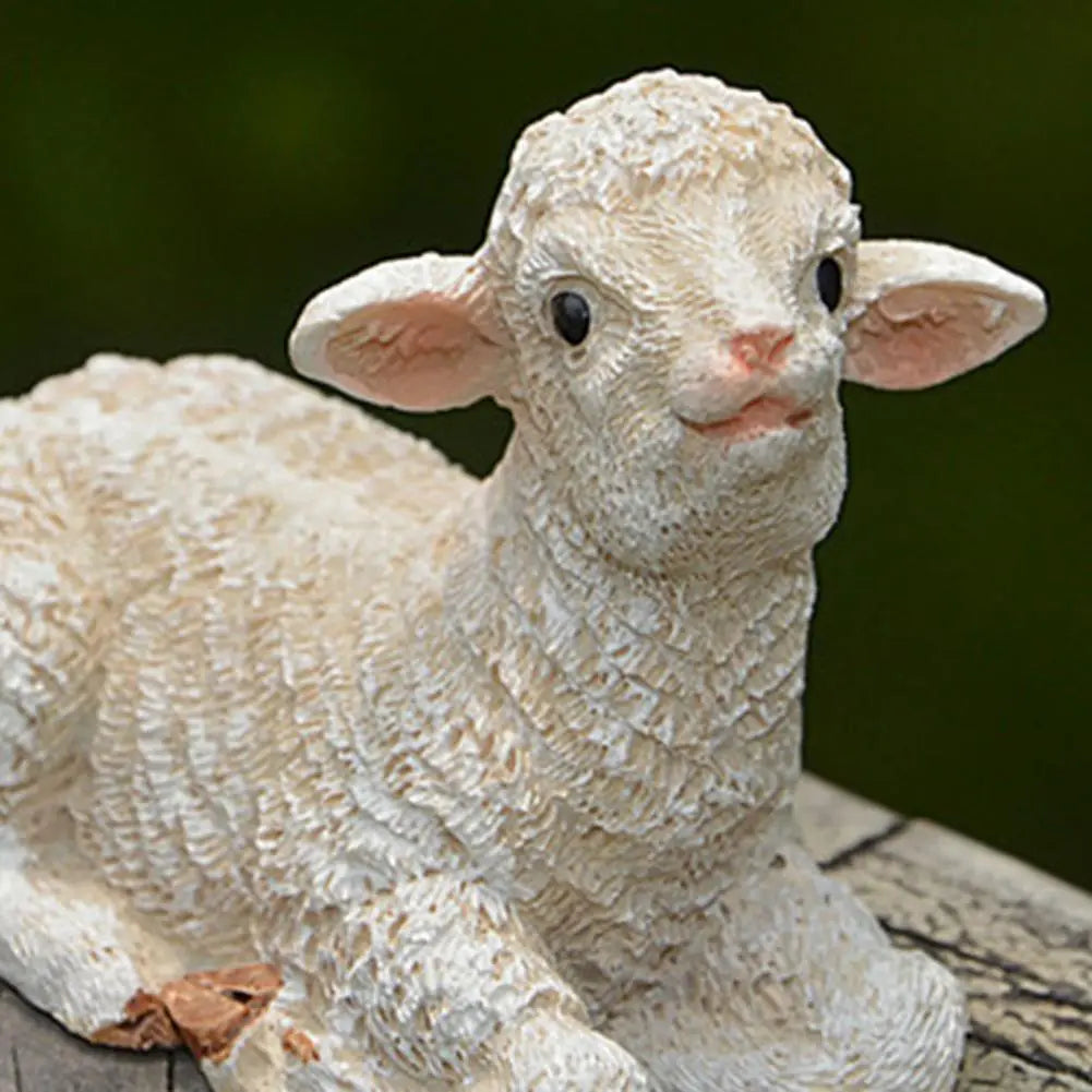 Small Outdoor Sheep Figurine