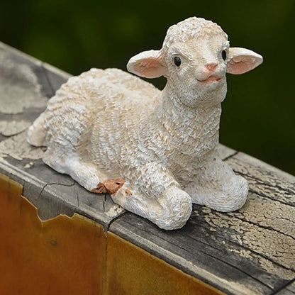 Small Outdoor Sheep Figurine