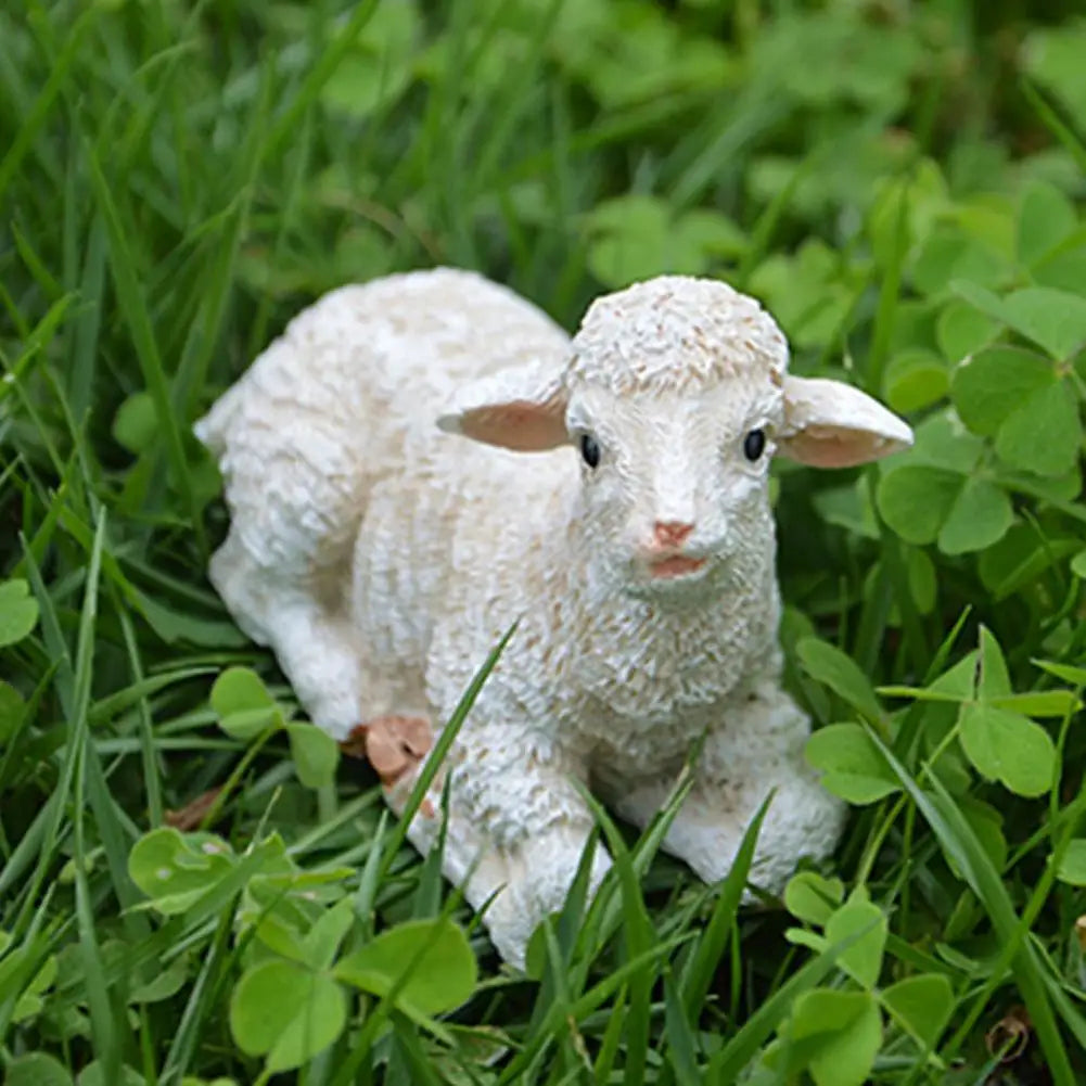 Small Outdoor Sheep Figurine